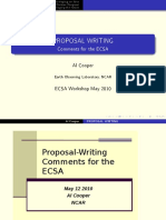 Proposal Writing: Comments For The ECSA