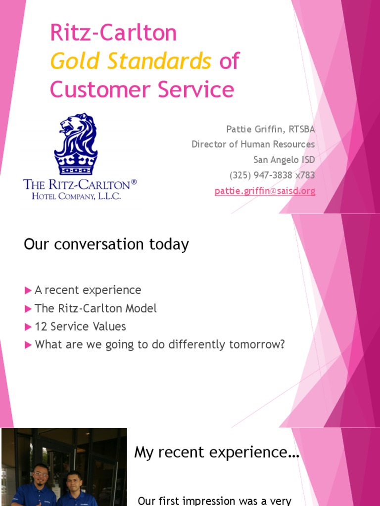 Ritz-Carlton Gold Standards | Swot Analysis | Leadership