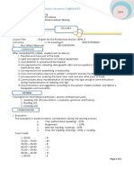 English For The Professional Nurses I-Academic Year 2 0 1 4 / 2 0 1 5