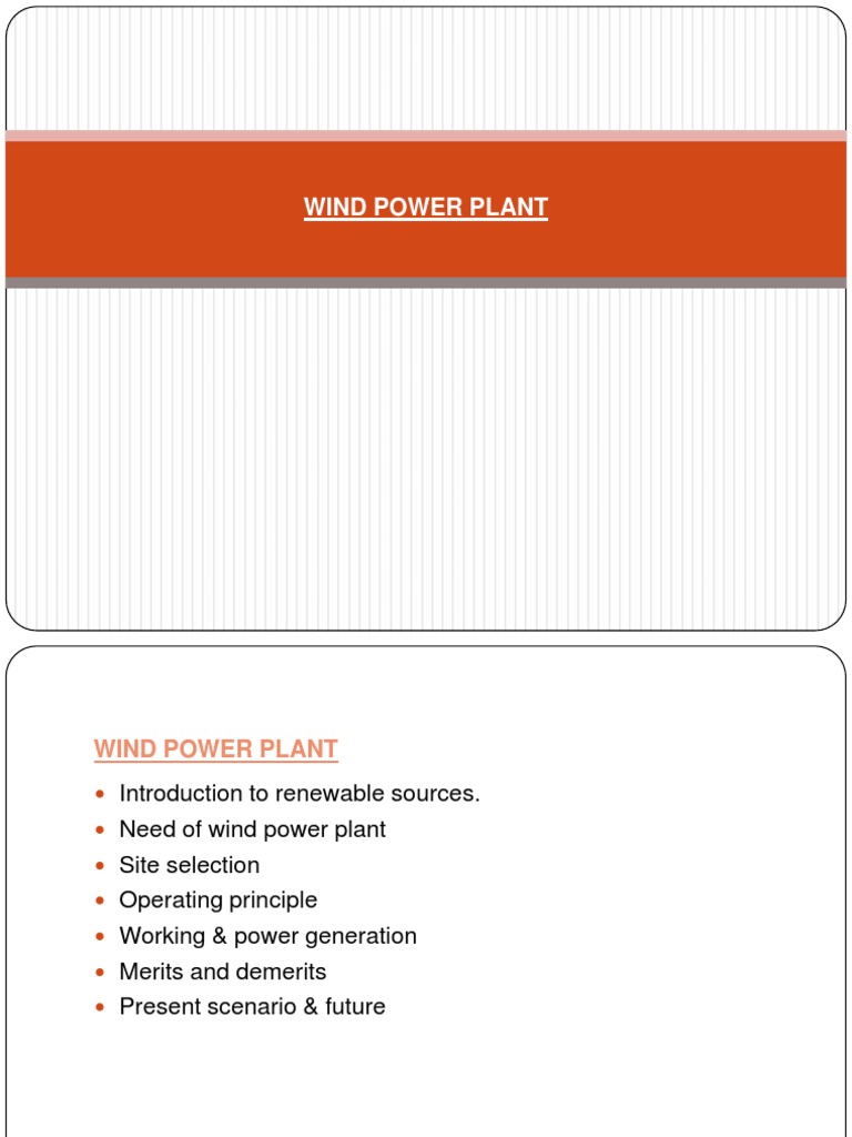 Working Principles of Wind Power Plants | PDF | Wind Power | Wind Turbine