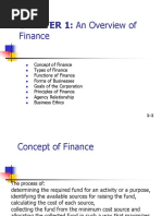 CHAPTER 1: An Overview Of: Finance