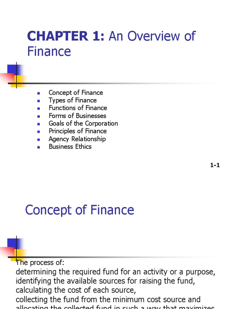 Overview of Finance Concepts and Types | PDF | Stocks | Dividend
