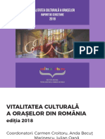 Vitalitatea Culturală A Orașelor Din România - Ediția 2018