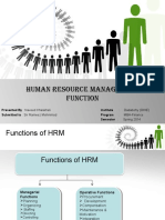 Human Resource Management Function
