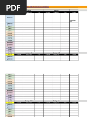 2019 Social Media Marketing Calendar