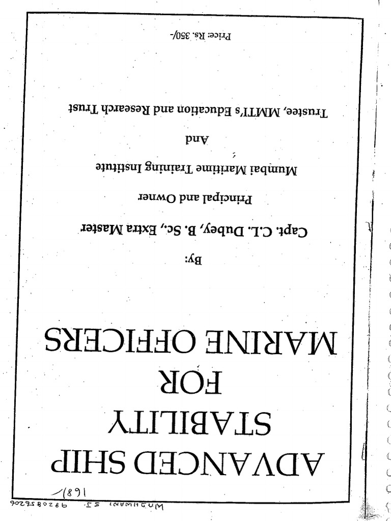 1$99¢ C.L.Dubey Ship Stability Booklet | PDF