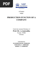 Production Functon of A Company: Prof. Dr. A.Anuradha