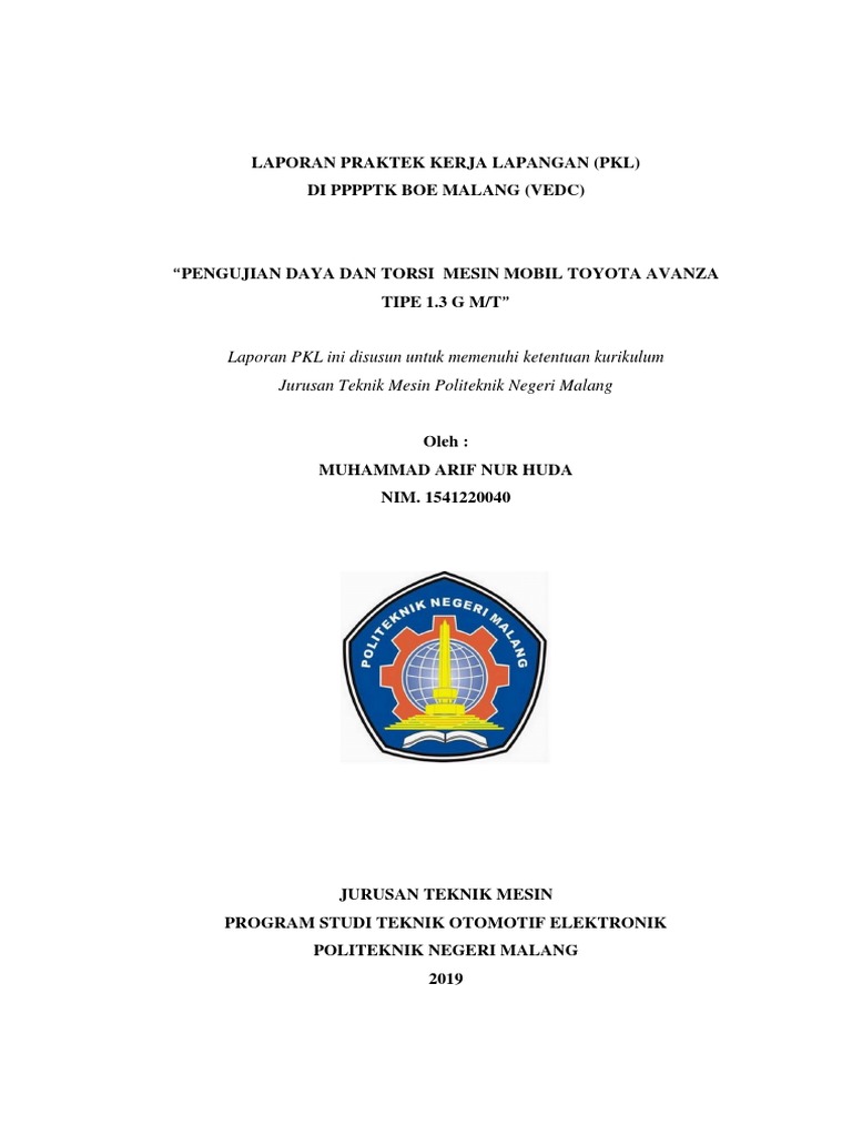 Contoh Laporan PKL | PDF
