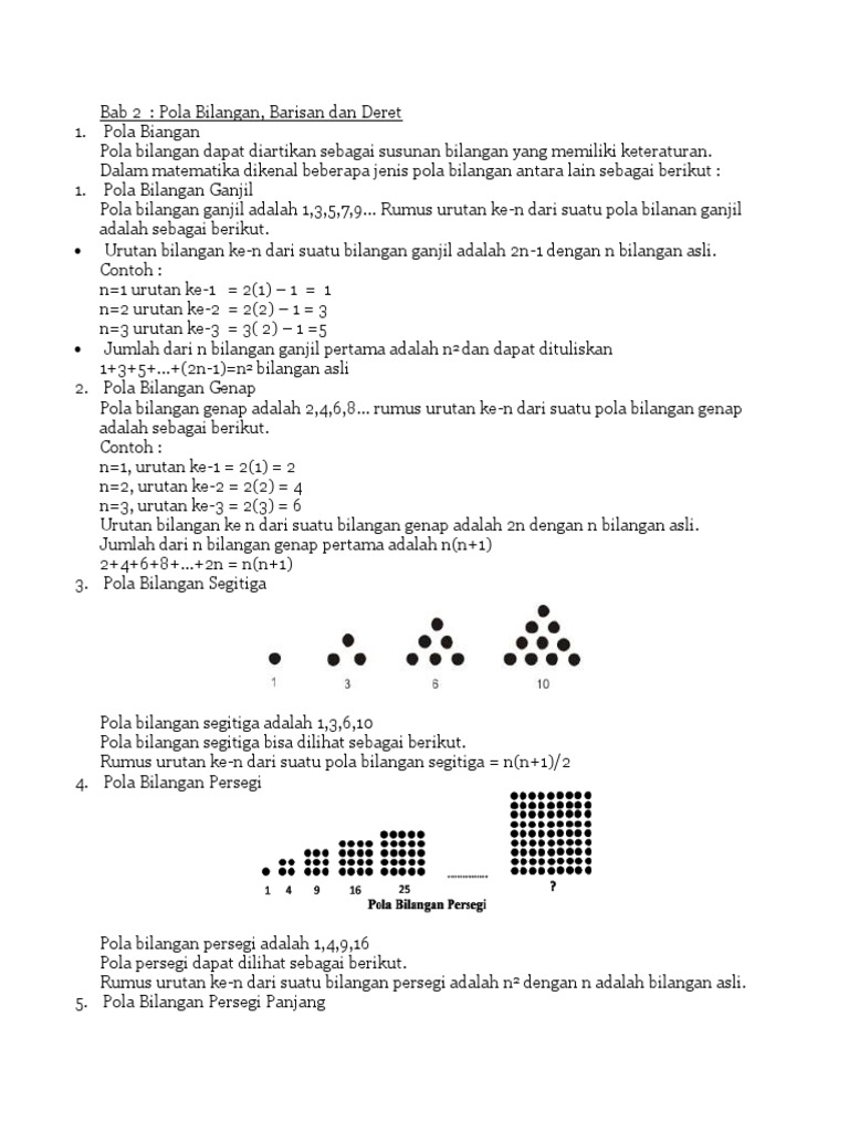 Materi Pola Bilangan Powerpoint Pdf