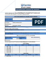 Disponibilidad Horaria Del Docente: Este Documento Es Válido Por 05 Meses