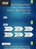 The Effects of Smoking To Grade-11 Students of Mindanao State University - Maigo School of Arts and Trades