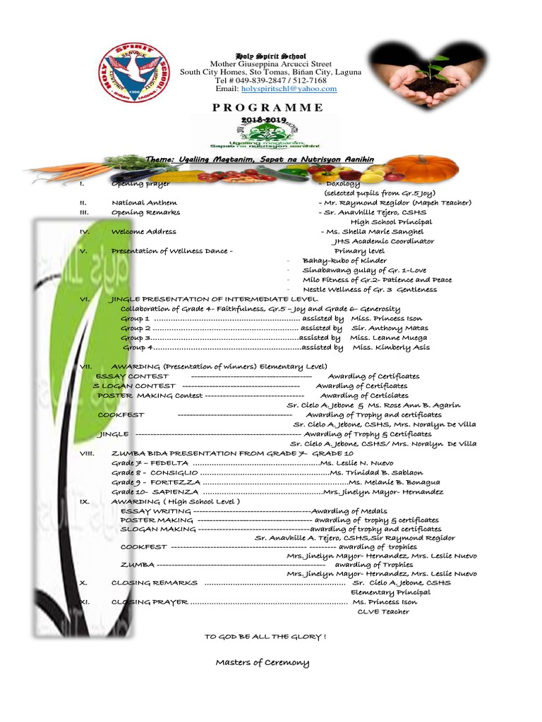 Programme To Print | PDF