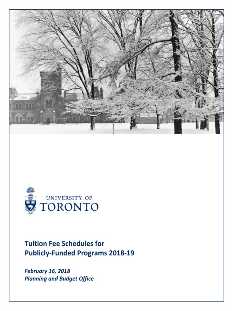 Tuition Fee Schedules For Publicly-Funded Programs 2018-19: February 16 ...