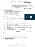 CBSE Class 6 Mathematics Sample Paper SA2 2015