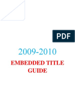 Embedded Title Guide
