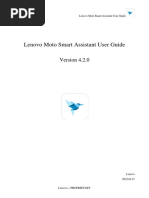 Lenovo Moto Smart Assistant User Guide v4.2.0