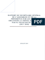 Rapport de L'assemblée Nationale Sur Les Dîners Fastueux de Rugy