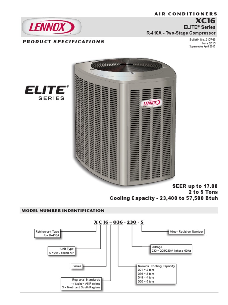 Lennoxxc16 060 230 | PDF | Air Conditioning | Thermostat