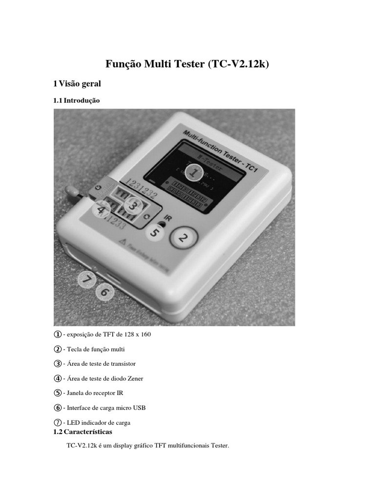 Manual Lcr Tc1 Tester TraduzidoManual Do Vendedor Transistor Diodo