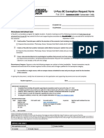 U-Pass Exemption Fall 2019 PDF