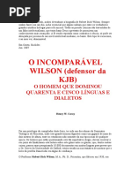 O Incomparavel Robert Dick Wilson MUITO BOM