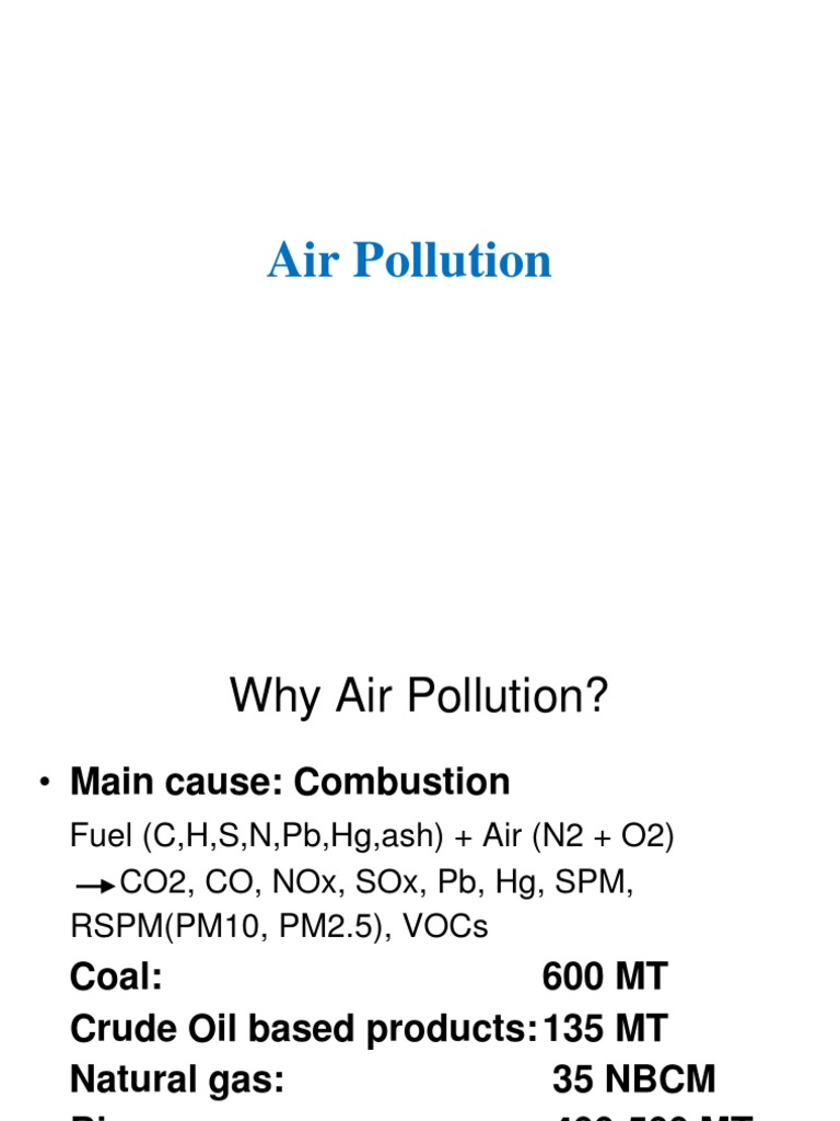 Air Pollution | PDF | N Ox | Particulates