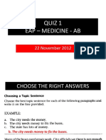 QUIZ 1-EAP - Med-AB With Answers