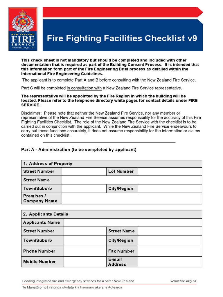 Fire Fighting Facilities Checklist v9 | PDF | Fire Sprinkler System ...