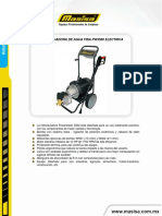 Hidrolavadora PW3500 Electrica Masisa 10HP PDF