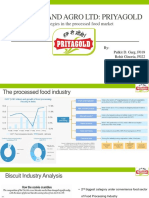 Priyagold's strategies in the processed food market