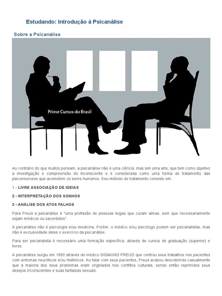 Introdução A Psicanalise | PDF | Psicanálise | Sigmund Freud