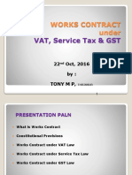 Works Contract Under: VAT, Service Tax & GST