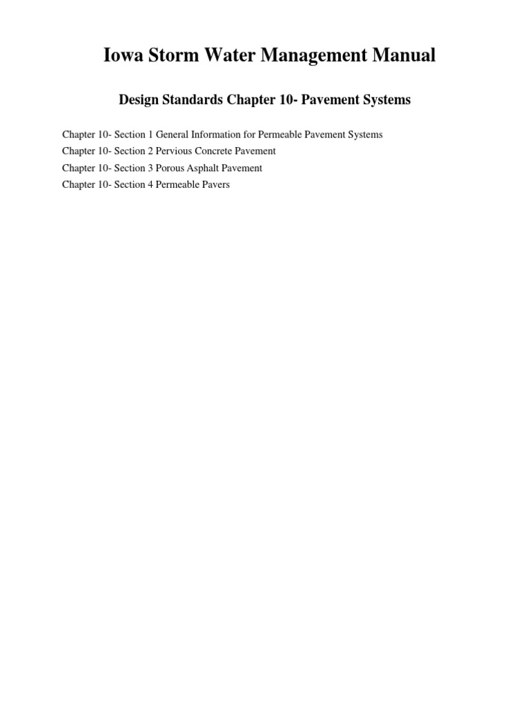 Iowa Permeable Pavement Design Guide | PDF | Stormwater | Surface Runoff