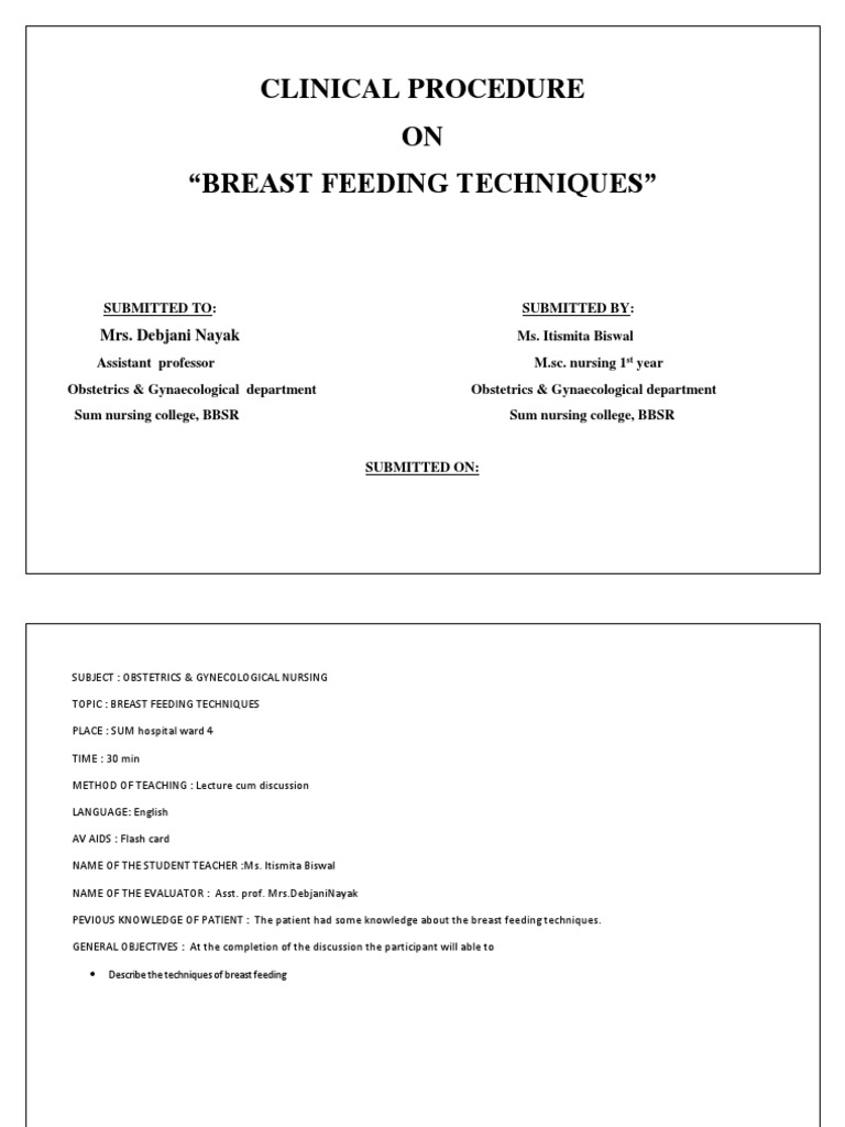 Breastfeeding Techniques Overview | PDF | Lactation | Nipple