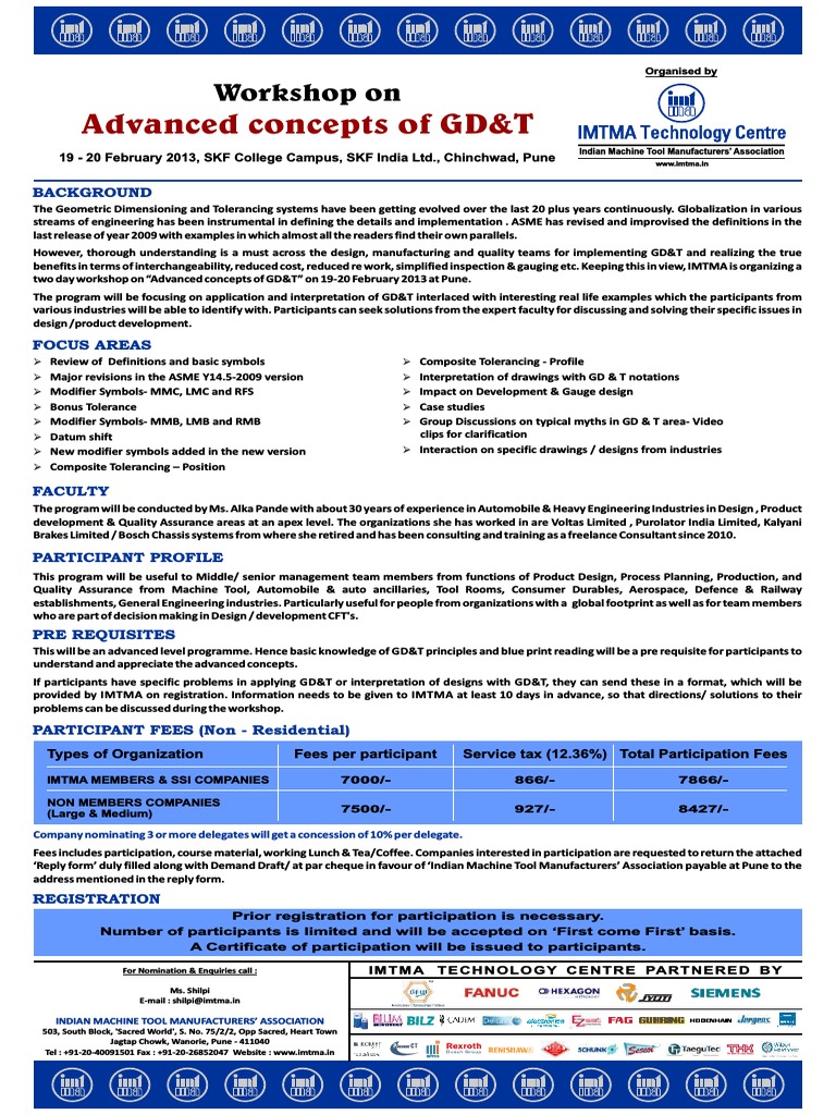 Advanced Concepts of GD&T: Workshop On | PDF | Engineering