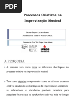 Apresentação Processos Criativos Na Improvisação Musical