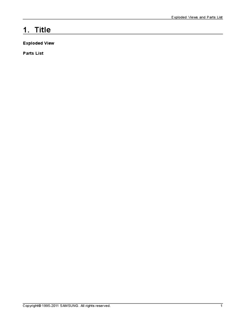 Exploded View Parts List (Map) PDF | PDF