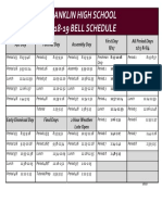 Bell Schedule