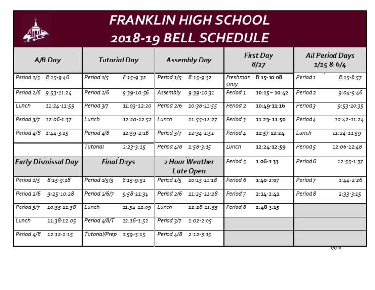 Bell Schedule | PDF