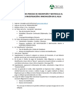 Instructivo para Proceso de Inscripción y Matricula Al Diplomado en Investigación e Innovación en El Aula