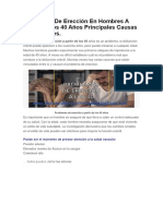 Problemas de Erección en Hombres A Partir de Los 40 Años Principales Causas Y Soluciones