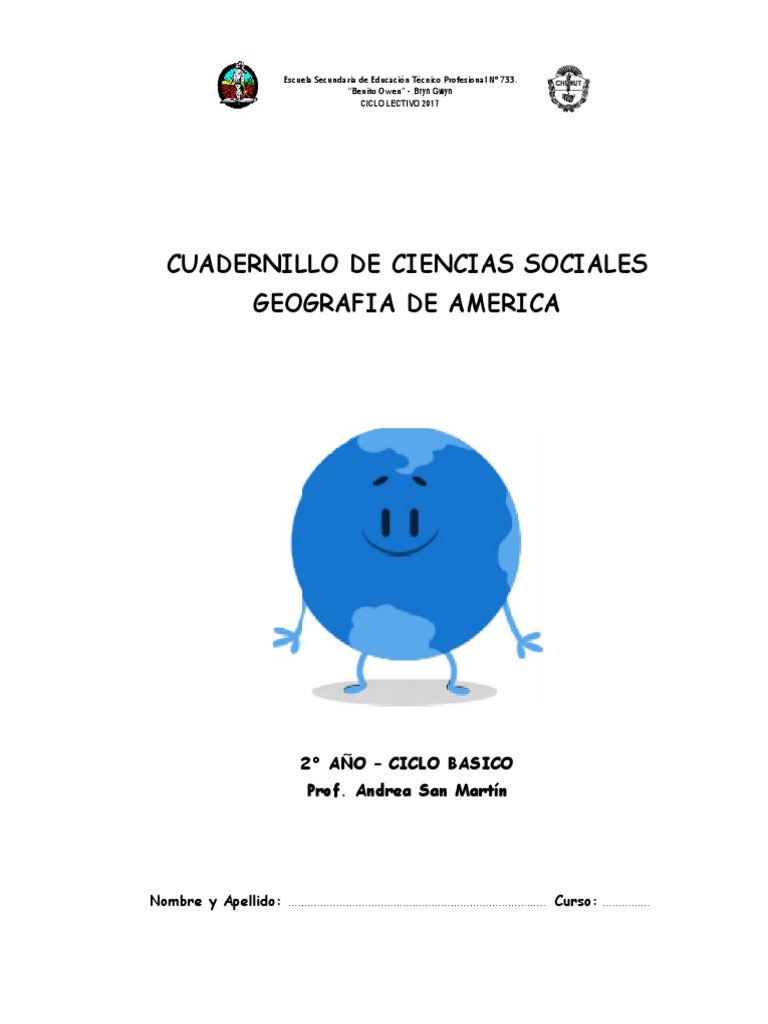 Cuadernillo de Geografía 2do Año | PDF | Mapa | Américas