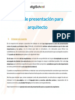 Carta de Presentación para Arquitectos