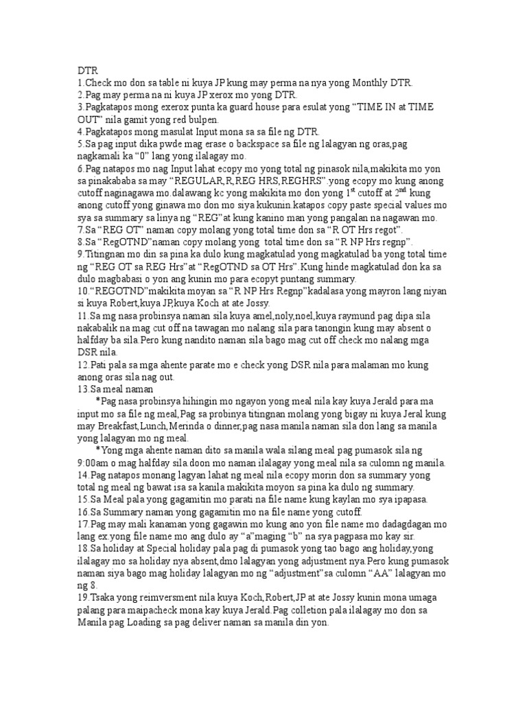 DTR | PDF