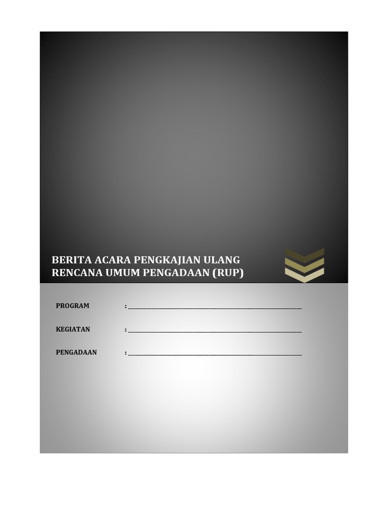 Lampiran 1 - Format BA Kaji Ulang RUP | PDF