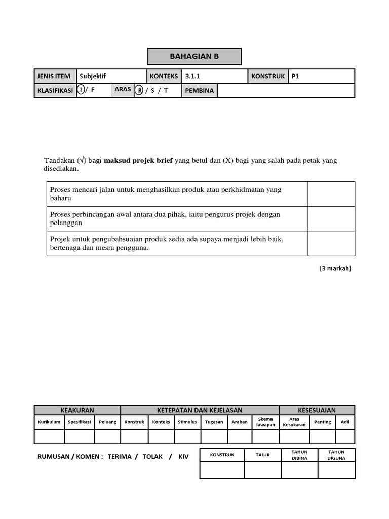 Pembinaan Item RBT | PDF