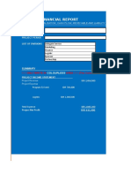 Project Financial Report: Budget Plan, Realization, Cash Flow, Receivable and Liability