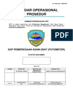 Sop Pemeriksaan Asam Urat (Fotometer)