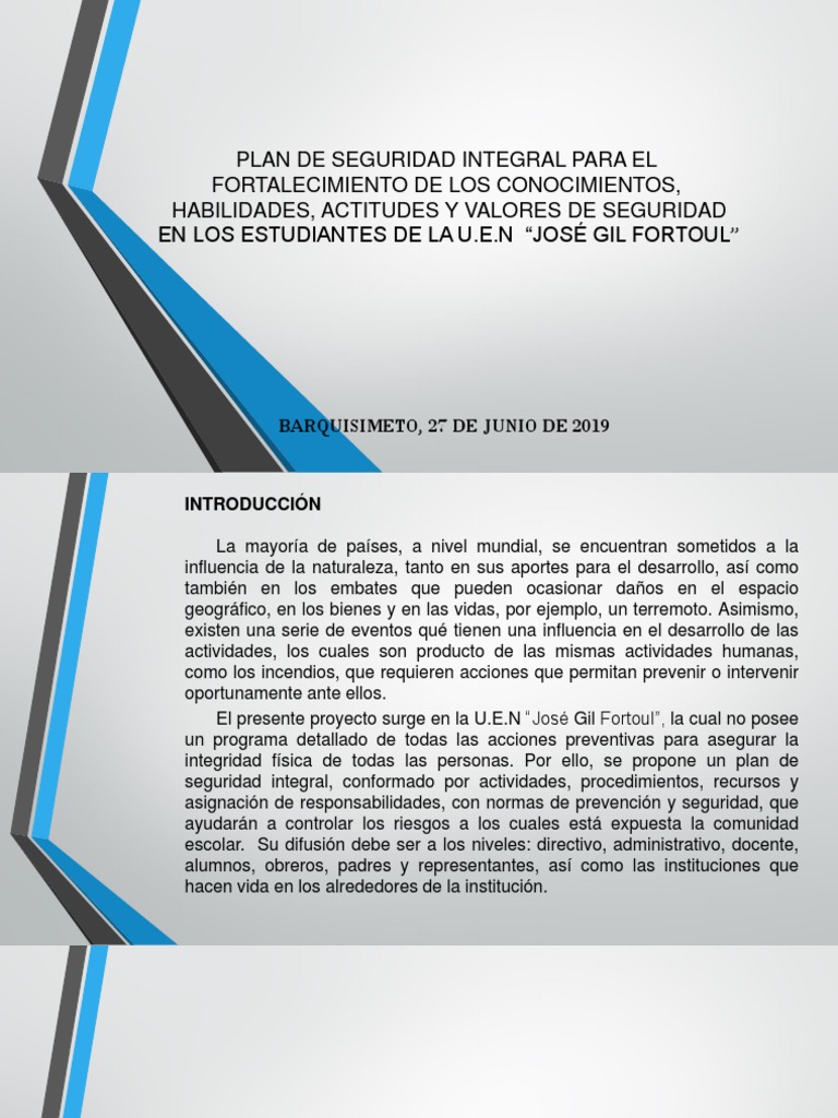Plan de Seguridad Integral | PDF | Unión Europea | Probabilidad