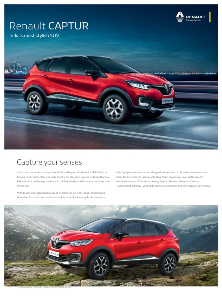 Captur Brochure April 2019 PDF Wheeled Vehicles Off Road Vehicles